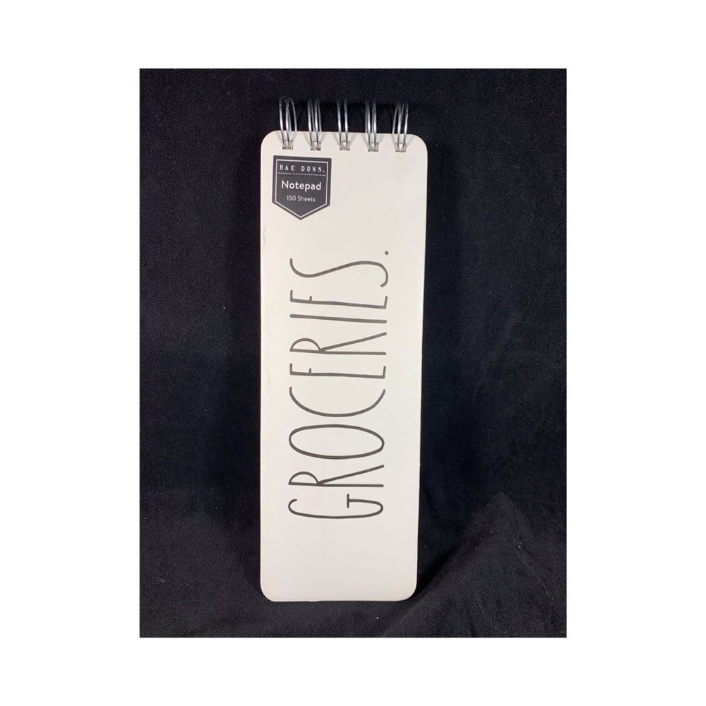 Rae Dunn LL “GROCERIES” notebook list